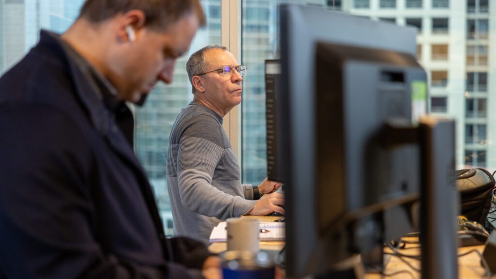 Data engineers work in their office