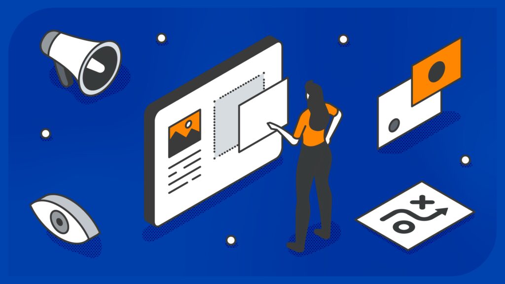 An illustration depicting updating your brand book